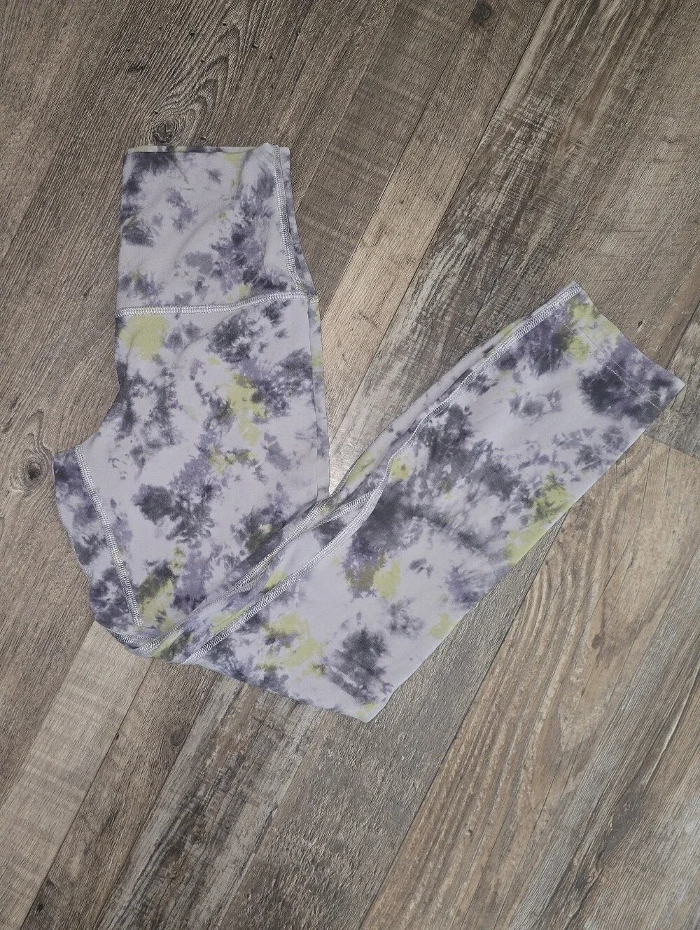 Lululemon Align High-Rise Radial Tie Dye Mauve Grey Multi Crop Leggings Size: 2